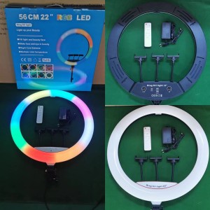 Ring light14 inch18 inch 22 inch live broadcast lighting fill light beauty remote control three color adjustment ring light